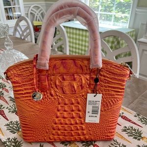 Luscious Brahmin Satchel in Dusty Orange